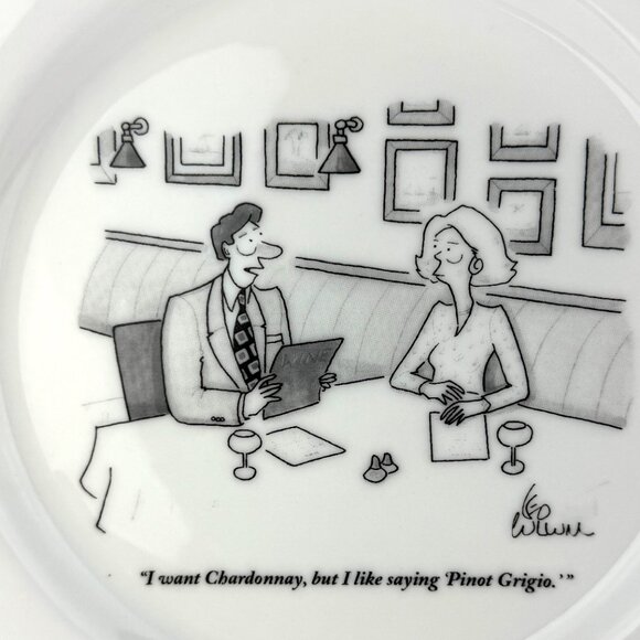 Vintage “The New Yorker” Appetizer Plate Set of 8 Cartoon Plates - Picture 3 of 10